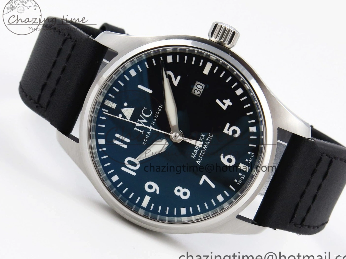 MIROTIME 0331 Pilot Mark XX IW328201 ZF 1:1 Best Edition Black Dial on Black Leather Strap A Affordable 7028